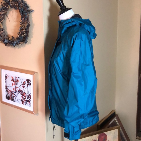 Vintage EMS Windbreaker Waterproof GORE-TEX Blue Green Classic Outdoor Parka - Picture 8 of 13